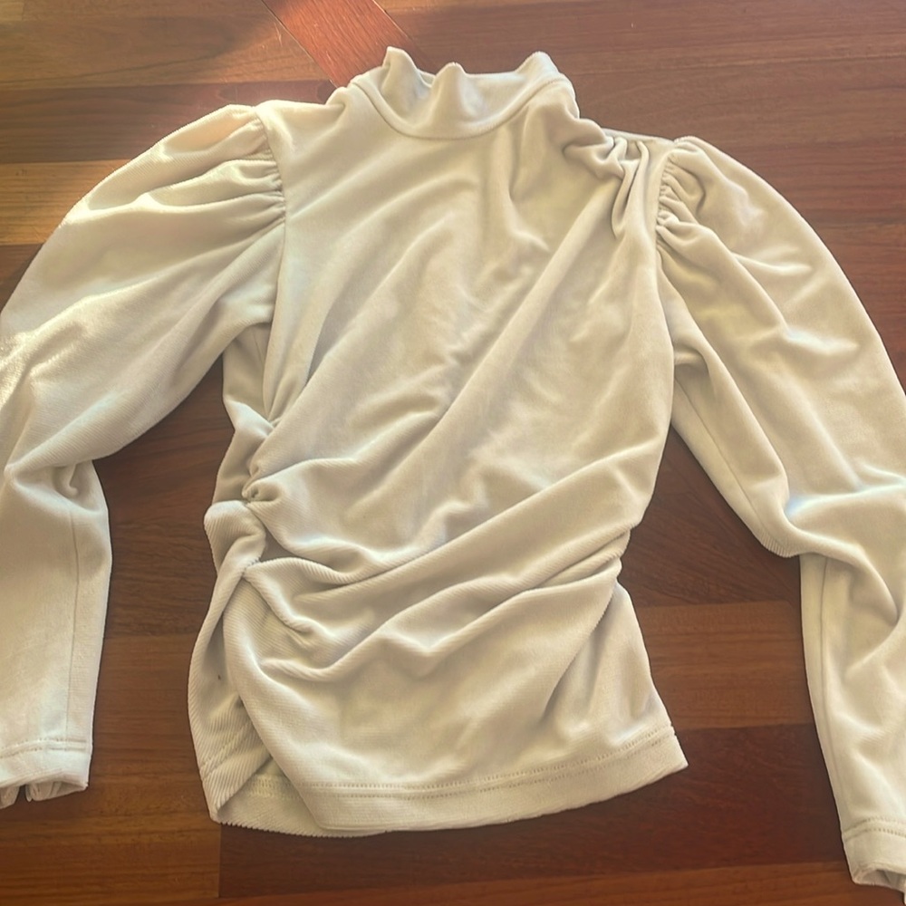 A.L.C. Ivory velour top